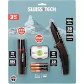 Swisstech 3u1 set 2 x baterijska lampa I nož ST001046