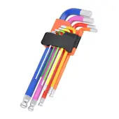 Tactix dugi imbus ključevi loptasti višebojni HEX/mm set 9/1 206224