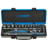 Unior ključevi nasadni, prihvat 1/2, u metalnoj kutiji 190BI12P24 611941