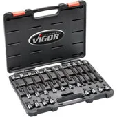 Vigor set nasadnih ključeva(XZN) 12-ugaoni (set 26 komada) V6018