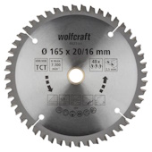 Wolfcraft kružna testera za ručne cirkulare HM ø165x20-16x2.5mm 6621000