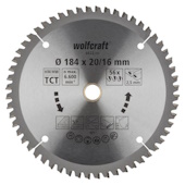 Wolfcraft kružna testera za ručne cirkulare HM ø184x20-16x2.5mm 6622000