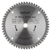 Wolfcraft kružna testera za ručne cirkulare HM ø184x20-16x2.5mm 6622000