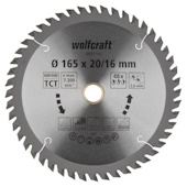 Wolfcraft kružna testera za ručne cirkulare HM ø165x20-16x2.6mm 6631000