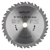 Wolfcraft kružna testera za ručne cirkulare HM ø165x20-16x2.4mm 6644000