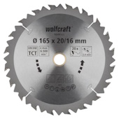 Wolfcraft kružna testera za ručne cirkulare HM ø165x20-16x2.4mm 6644000