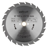 Wolfcraft kružna testera za ručne cirkulare HM ø180x20x2.4mm 6372000