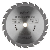 Wolfcraft kružna testera za ručne cirkulare HM ø184x16x2.4mm 6373000