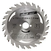 Wolfcraft kružna testera za ručne cirkulare HM ø150x20x2.4mm 6464000