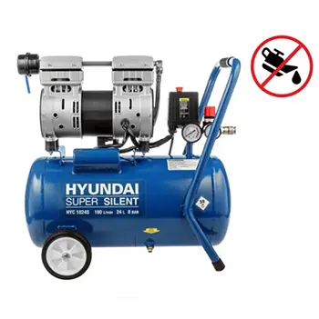 Hyundai HYC 750-24S bezuljni vazdušni tihi kompresor 750W – rezervoar 24 l