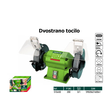Verto dvostrano tocilo 200W 51G450 Verto dvostrano tocilo 200W 51G450
