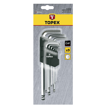 Topex ključevi imbus set T 1,5-10mm kuglica 35D957-1