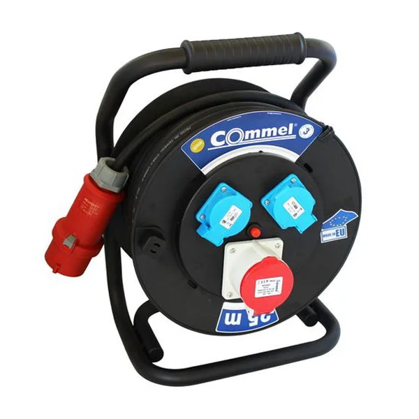 Commel kabl sa motalicom na PVC bubnju 280mm trofazni 25m C0938 Commel kabl sa motalicom na PVC bubnju 280mm trofazni 25m C0938