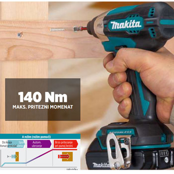 Makita akumulatorski udarni odvijač DTD157Z-3