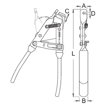 Unior klešta za zatezanje sajle sa zabravljivanjem 1642.1/2P-US 624917-1
