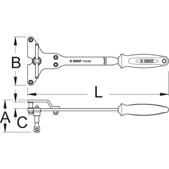 Unior alat za demontažu lančanika sa navojem univerzalni 350mm 1722/2BI 623473-1