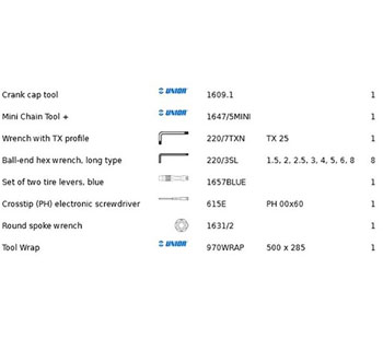Unior set alata za bicikle u rol torbici 1600WRAP 628713-1