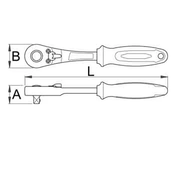 Unior čegrtaljka dvosmerna prihvat 1/4 Unior čegrtaljka dvosmerna prihvat 1/4
