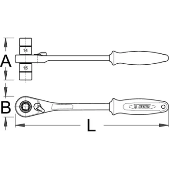 Unior čegrtaljka sa nasadnim ključevima 1621/1BI 3/8 615248-1