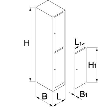 Unior garderobni orman 2 pregrade 950/2 617115-1