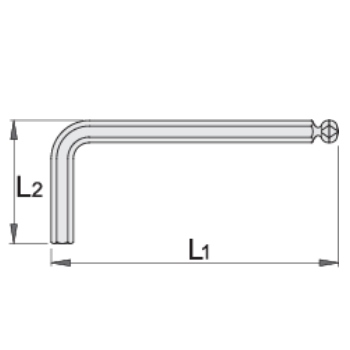 Unior imbus ključ 220/3SL loptasti dugi 5mm 608529-1