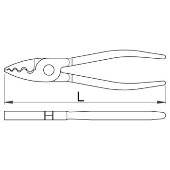 Unior klešta za kablovske papučice 140mm 424/4P 607949 Unior klešta za kablovske papučice 140mm 424/4P 607949
