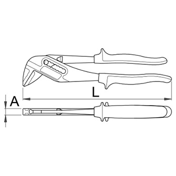 Unior klešta papagaj sa glatkim čeljustima 240mm 449/1PYTHON 615032-1