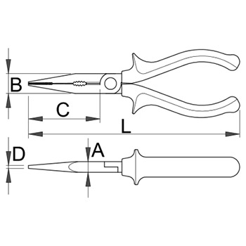 Unior klešta špicasta prava 160mm 506/1BI 607875-1