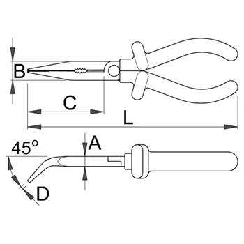 Unior klešta špicasta savijena 200mm 512/1VDEDP 619192-1