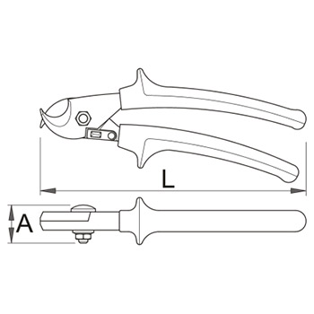 Unior klešta za odsecanje kabla 230mm 580/1BI 609239-1