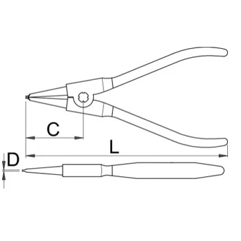 Unior klešta za seger, spoljna, prava 532/1P 616734 Unior klešta za seger, spoljna, prava 532/1P 616734