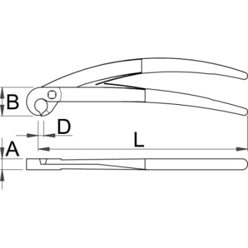 Unior klešta keramičarska savijena 200mm 528/4BP 612988-1