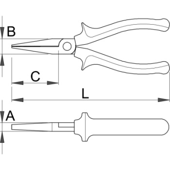 Unior klešta pljosnata 160mm 472/1VDEBI 610430-1