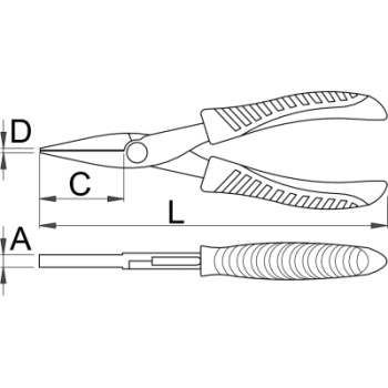 Unior klešta pljosnata za elektroniku 135mm 472/4E 620070 Unior klešta pljosnata za elektroniku 135mm 472/4E 620070
