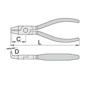 Unior klešta za seger unutrašnja savijena 19-60mm 538PLUS/1DP 621213-1