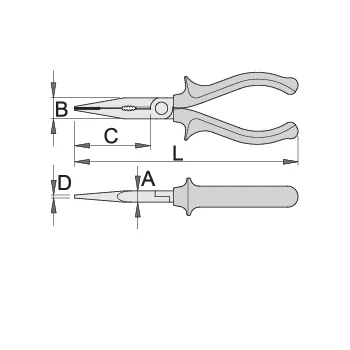 Unior klešta špicasta prava za bezbedan rad na visini 200mm 508/1BI-H 626189 Unior klešta špicasta prava za bezbedan rad na visini 200mm 508/1BI-H 626189