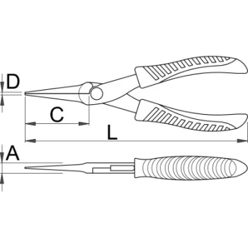 Unior klešta špicasta savijena za elektroniku 140mm 512/4E 620075-1