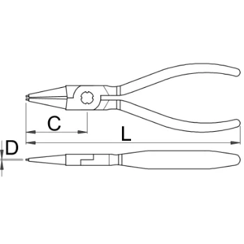 Unior klešta za seger, unutrašnja, prava 536PLUS/1DP 621204 Unior klešta za seger, unutrašnja, prava 536PLUS/1DP 621204