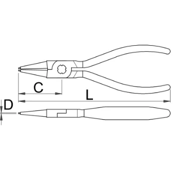 Unior klešta za seger, unutrašnja, prava 536/1P 616740 Unior klešta za seger, unutrašnja, prava 536/1P 616740