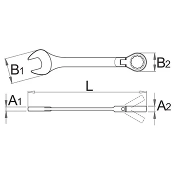Unior ključ viljuškasto-okasti zglobni sa čegrtaljkom 19mm 161 611632 Unior ključ viljuškasto-okasti zglobni sa čegrtaljkom 19mm 161 611632