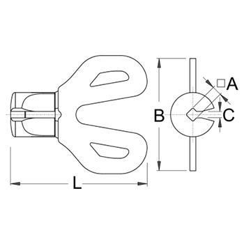 Unior ključ za žice točka 3.3mm 1630/2P 615532-1