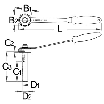 Unior ključ za pogonski ležaj Shimano Hollowtech® sa ručicom 1671.5/2BI 619713-2