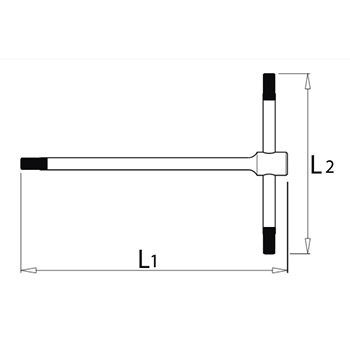 Unior ključ imbus sa T-ručicom, trostrani 10 193HX2 607989-1