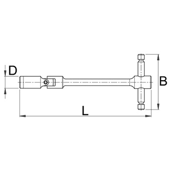 Unior ključ nasadni sa T-ručicom, zglobni 22 194 602748-1