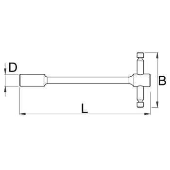 Unior ključ nasadni T-ručica 9 196/1A1 608125-1