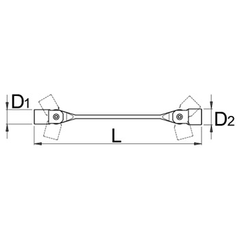 Unior ključ nasadni, dvostrani, zglobni 24x27 202/1 609143-1