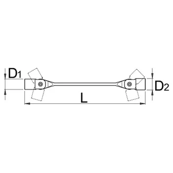 Unior ključ nasadni, dvostrani, zglobni 30x32 202/1 609144-1