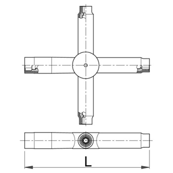 Unior ključ nasadni, krstasti, izolovani 213/2VDEDP-1