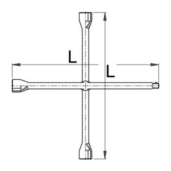 Unior ključ krstasti za točkove 17x19x22x24 213/6 600812-1