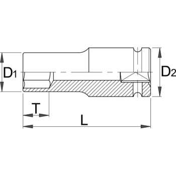 Unior ključ nasadni IMPACT dugi prihvat 1/2 23mm 231/4L6p 607929-4